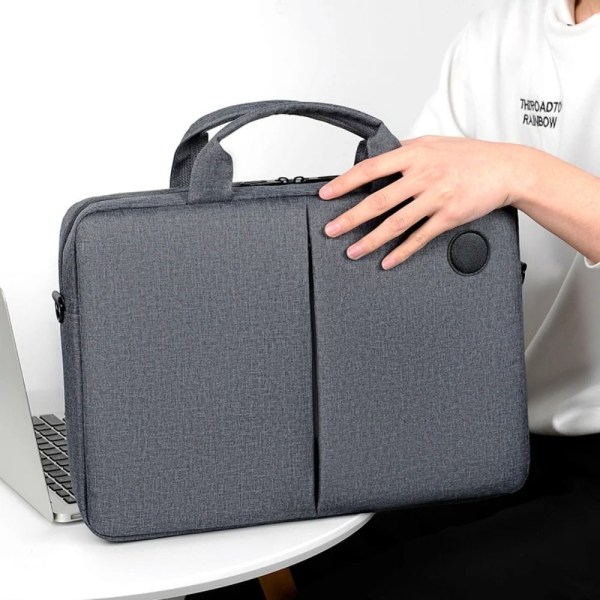 Split Fabric kannettavan tietokoneen laukku Kädessä pidettävä olkalaukku MUSTA black