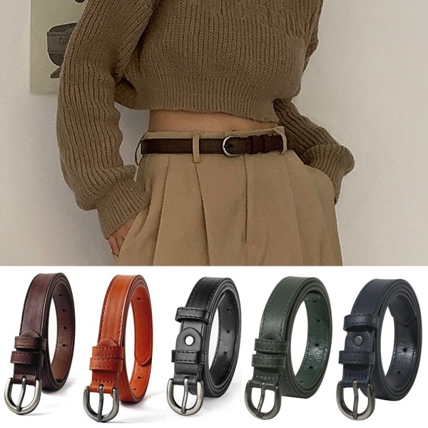 Läder Bältesnål Spänne Midjeband ARMY GREEN army green