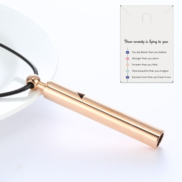 Mindful Breathing Kaulakoru Mindful Anapana Hengittävä kaulakoru Rose Gold
