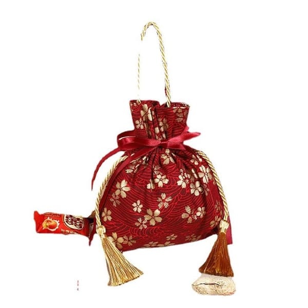 Cny Orange Väska Bröllop Presentpåsar Välsignelse Förpackning without words