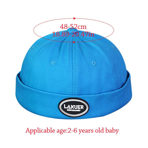Baby Brimless Hat Hip Hop Caps BLÅ Blue