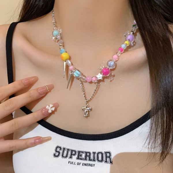 Värikäs riipus kaulakoru Candy Clavicle ketju 03 03 03