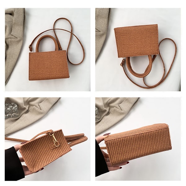 Axelväska Väska i vävt mönster BEIGE Beige