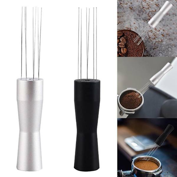 Nål Kaffe Tamper Espresso Pulver rører SVART Black