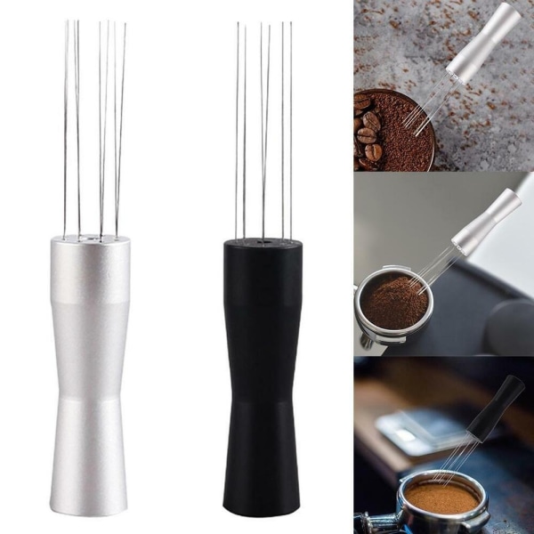 Nåle Kaffe Tamper Espresso Pulver Omrører SORT Black