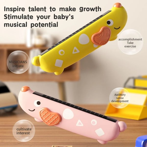 Børnemundharmonika spille musikinstrumenter PINK pink