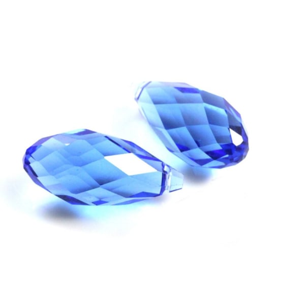 20 stk/sett Krystallperler Teardrop fasettert Krystall 01 01 01