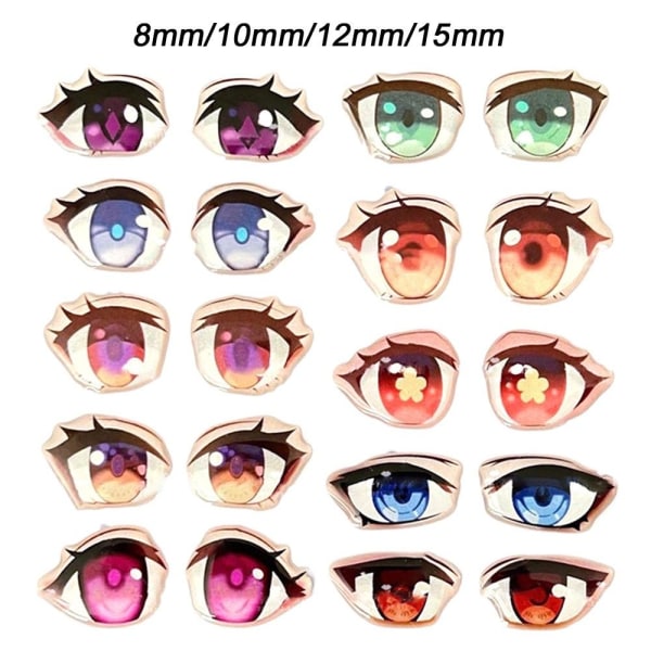 Cartoon Eyes Stickers Anime figurdukke 6MM 6MM 6mm