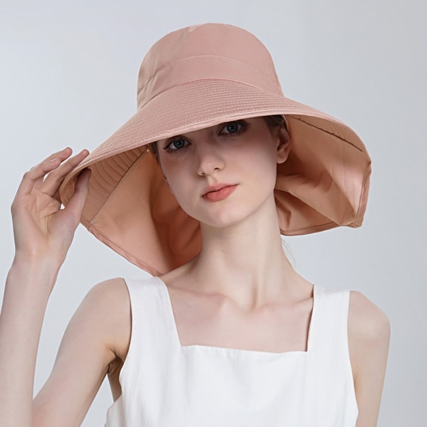 Beach Visir Hestehale Cap Sommer Solhatt for kvinner ROSA pink