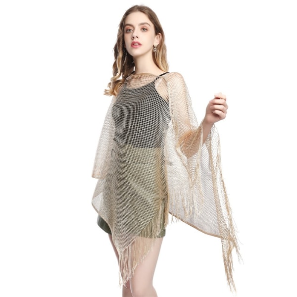 Hul kvast sjal Temperament Cardigan GULD Gold