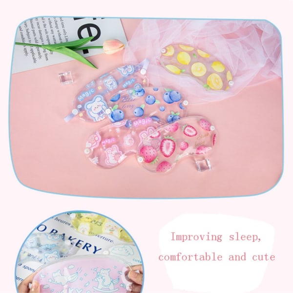 Ice Eye Mask Blindfold PINK LITTLE BEAR PINK LITTLE BEAR pink little bear