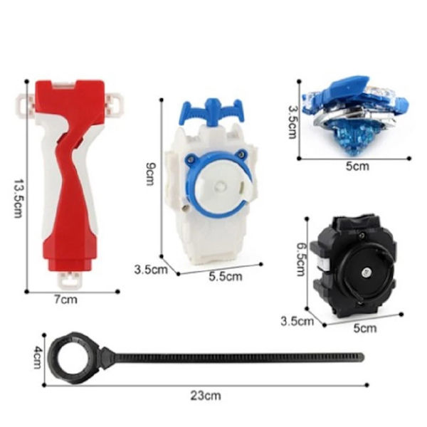 4 stk Beyblade Kamp Gyro BLÅ i eske blue