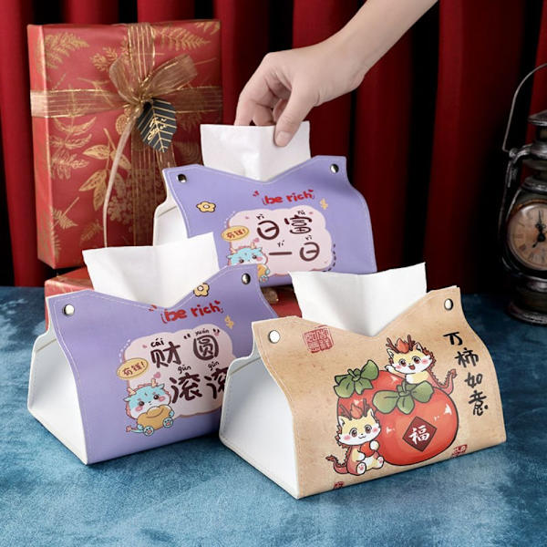 Paper Tissue Box Desktop Servettpumpning 2 2 2
