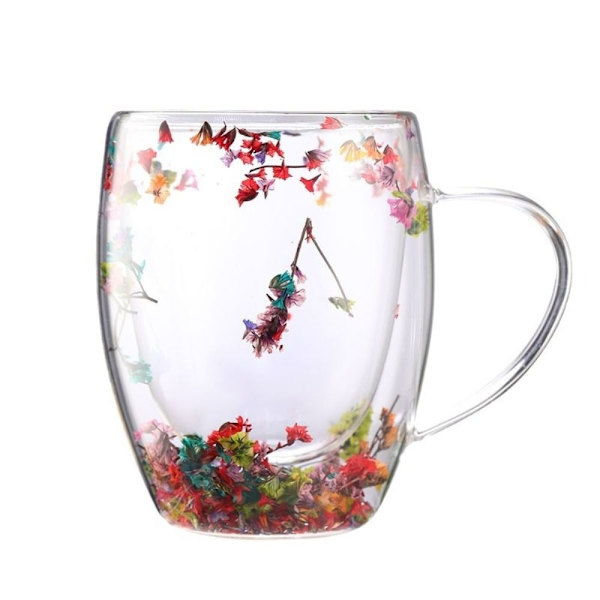 Torra blommor kopp dubbelvägg glas kopp #2 #2