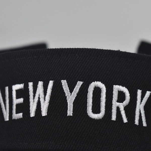 Broderi Visir Caps Solskærm Hatte SORT black