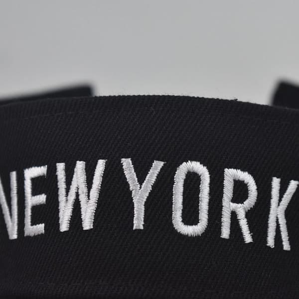 Broderte solskjermer Solhatter SVART black