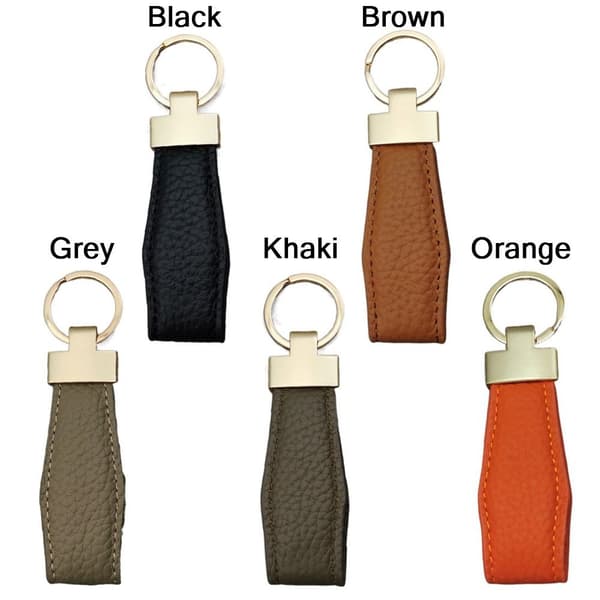 Nyckelring i kohudläder KHAKI Khaki