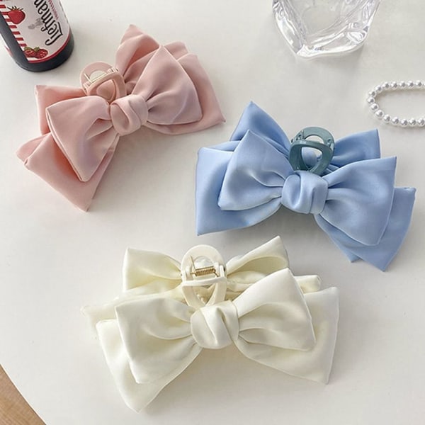 Bowknot Hair Claw Bow Hårklämmor BLÅ blue