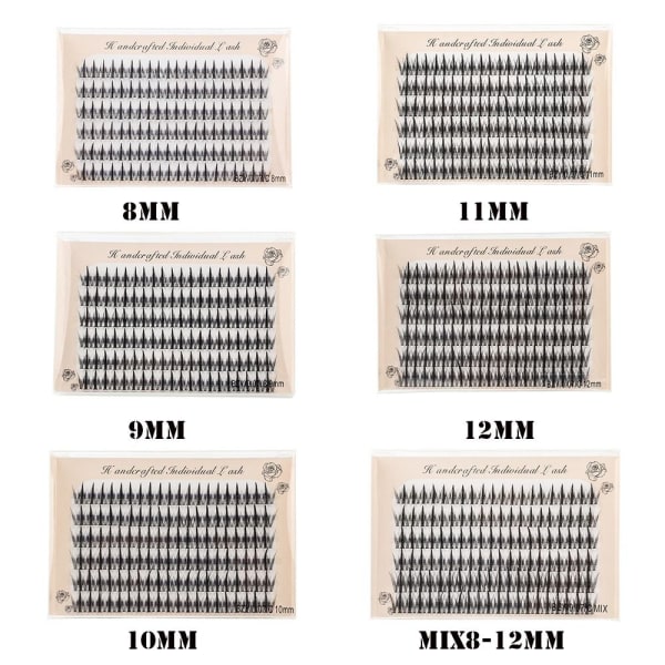 6 Rader Individuelle Vipper Myke Tykke MIX8-12MM MIX8-12MM mix8-12mm
