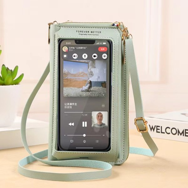 Touch Screen Mobiltelefon Taske Lille Messenger Taske GUL Yellow