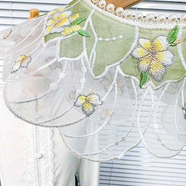 Barns Cloud Shoulder Hanfu broderad krage Avtagbar