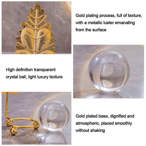 Blad Krystalkugle Ornamenter Krystalkugle Craft 7 7 7