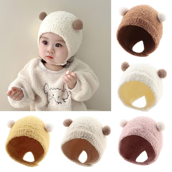 Høstvinterhatter Baby Barn Lue GUL Yellow