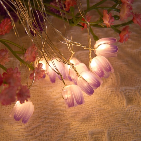 Tulip String Lights Blomster Natlys BLÅ 2M 20LED 2M 20LED blue 2M 20LED-2M 20LED