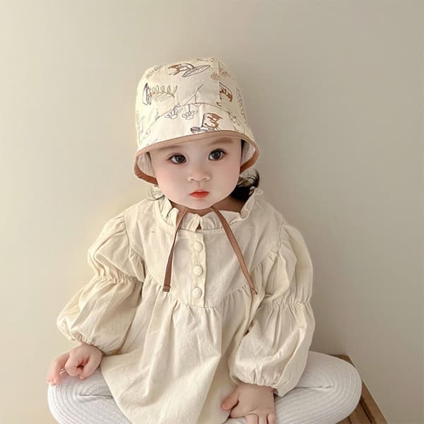 3-24M Baby Bucket Hat Solhat KAFFE Coffee