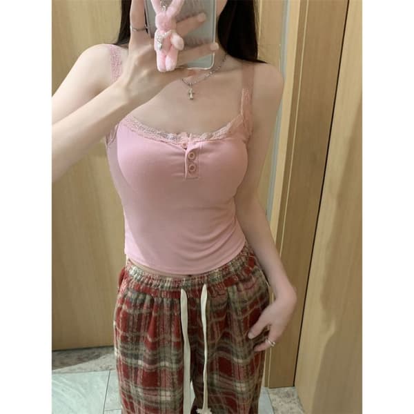 Kamisol Dame Tanktopp HVIT White