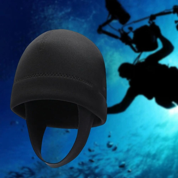 Snorkelhætte våddragtshætte SORT S Black S