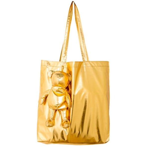 Tecknad Bear Shopping Bag Tote Bag BLÅ blue