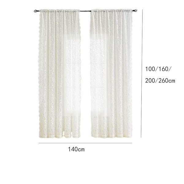 Valkoinen Tylli Verho Princess Verho 140X100CM 140x100cm