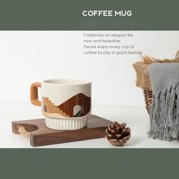 Morandi Kaffekopp Keramisk Håndkaffekrus Vannkopp KAKTUS cactus