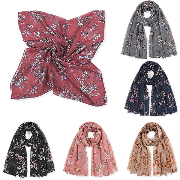 Sjalar Wraps Muslim Hijab VIN RÖTT Wine Red