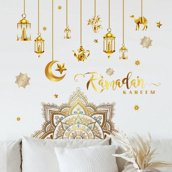 Eid Mubarak Väggdekaler Ramadan Fönsterdekaler STYLE 1 STYLE