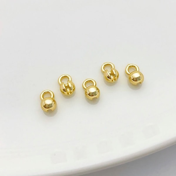 1/5 stk Cord Crimp Beads Clam Shell Bead 5 STK GULD 5 STK GULD 5Pcs Gold