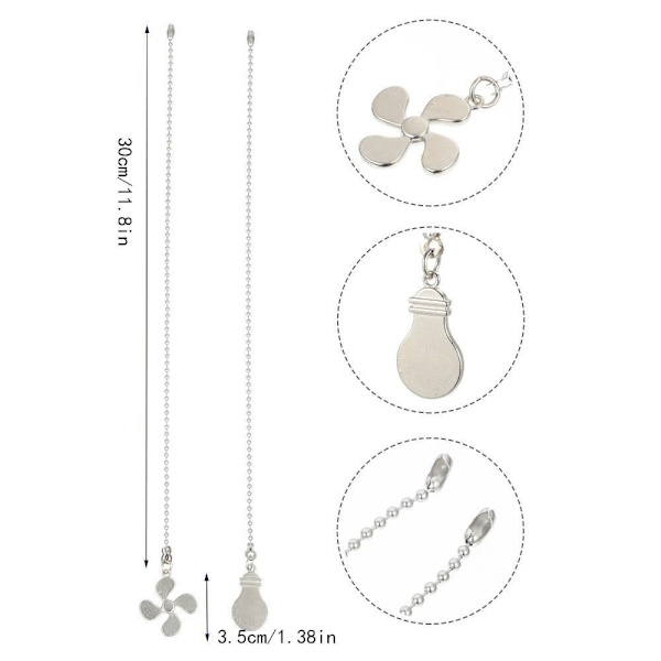 Takfläkt Pull Chain Takfläkt Zip Extender SILVER Silver
