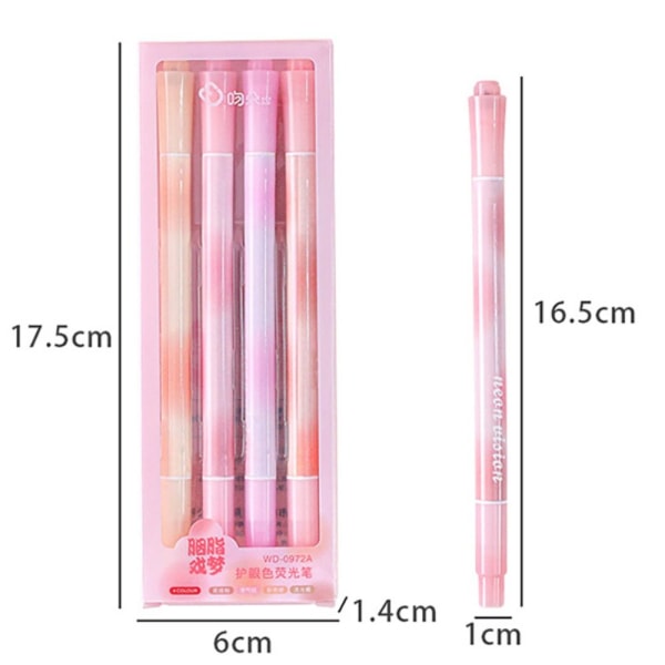4 kpl / set Highlighter Pen Color Marker Marker Pen 01 01 01