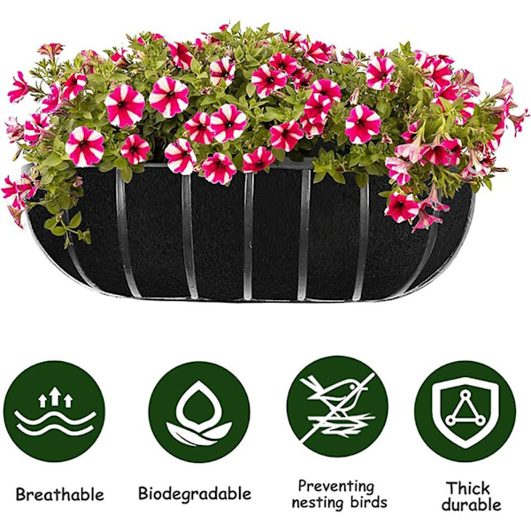 Planteringskorgsfoder Fönsterlådefoder 3-pack 3