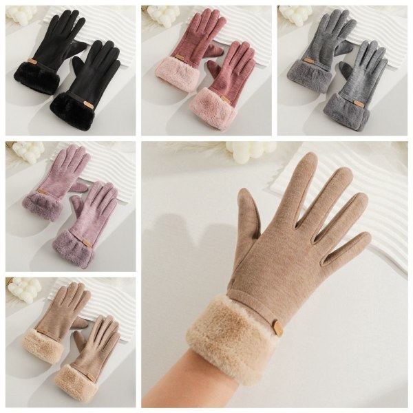 Finger Gloves Kosketusnäyttö Käsineet MUSTA Black