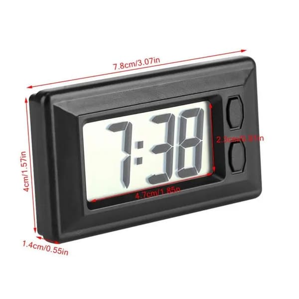 Bil Fordonsinstrumentbräda Klocka LCD Digital Display Klocka Bil Lastbil black