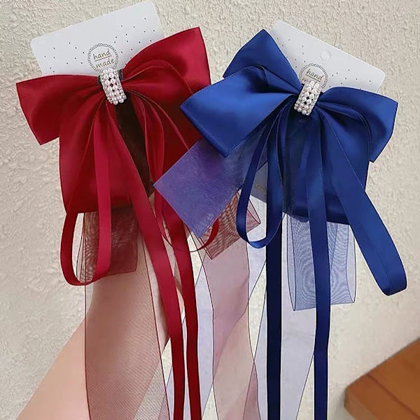 Rosett Hårklämma Hästsvans Hårnålar BLÅ BLUE