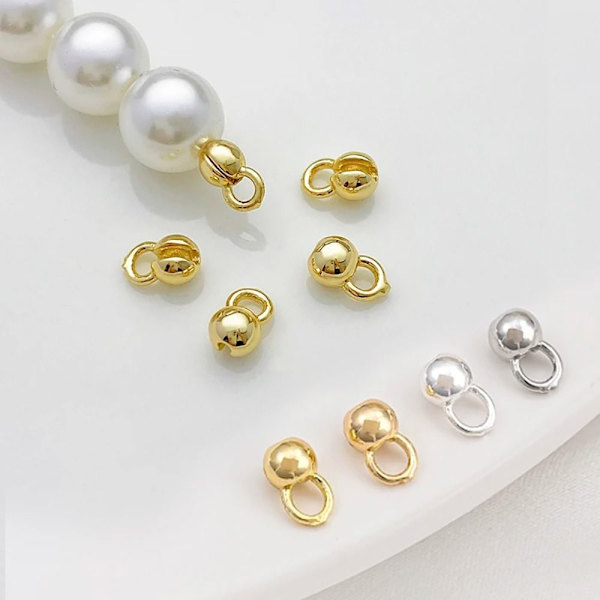 1/5 st Cord Crimp Beads Clam Shell Bead 5 STK GULD 5 STK GULD 5Pcs Gold