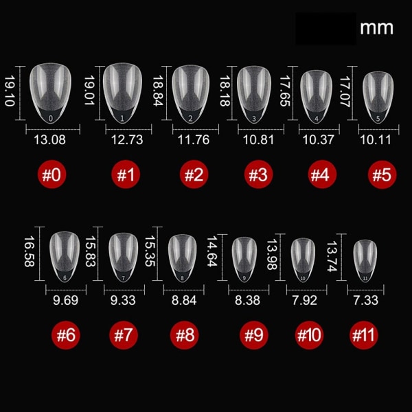 240st/kartong False Nails Tips Gelly Nail Tips MANDELMANDEL ALMOND