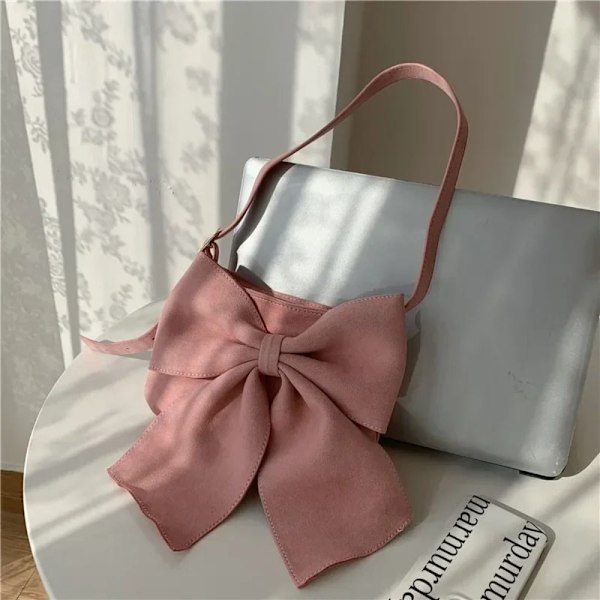 Vårsommar Handväskor Big Bow Axelväska ROSA pink