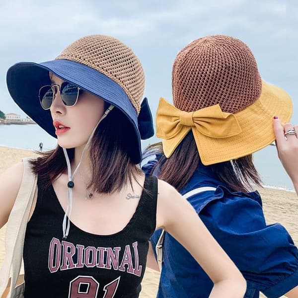 Sommer Dame Solhatt UV Beskyttelse Black