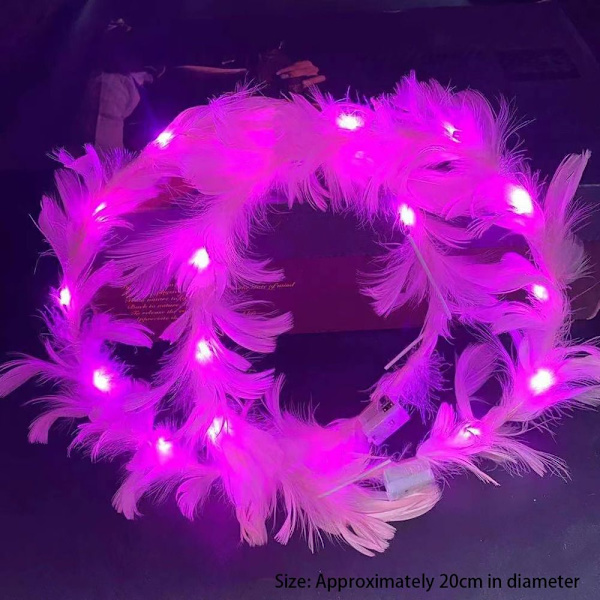 Glödande LED-krans Light Up Pannband C C C