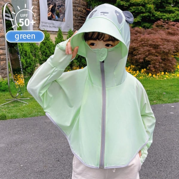 Børn Solbeskyttelsestøj UV-beskyttelseshue GRØN green