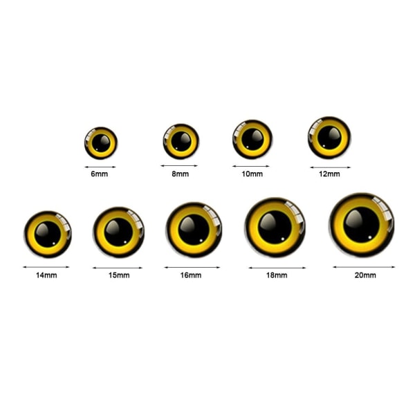 20 stk/10 par Eyes Crafts Eyes Puppet Crystal Eyes 8MM-FARVE 8mm-color random